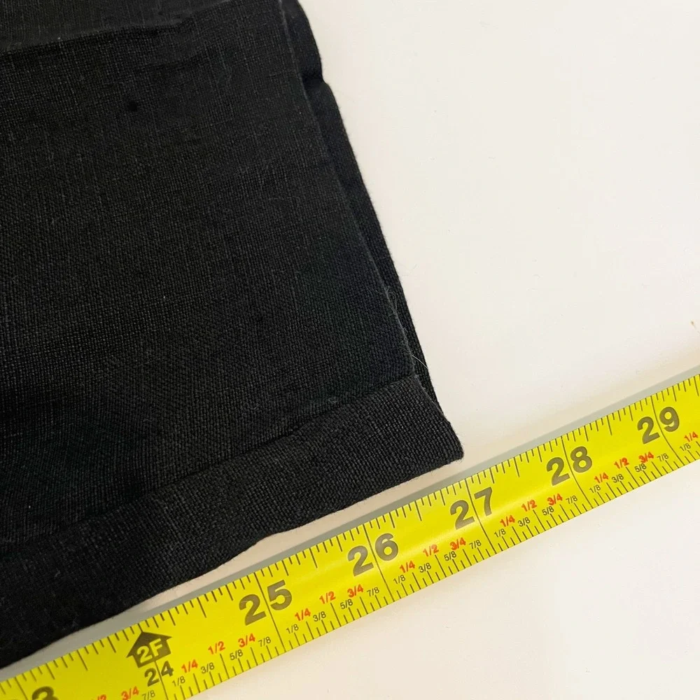 Tommy Bahama Relax Mens Black Linen Elastic Waist Pants Pockets - Size 2XB
